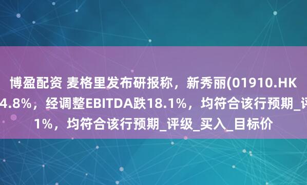 博盈配资 麦格里发布研报称，新秀丽(01910.HK)次季收入同比跌4.8%，经调整EBITDA跌18.1%，均符合该行预期_评级_买入_目标价