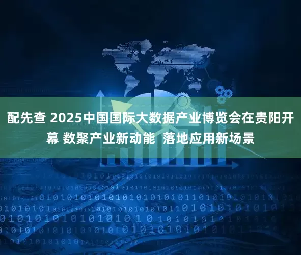 配先查 2025中国国际大数据产业博览会在贵阳开幕 数聚产业新动能  落地应用新场景
